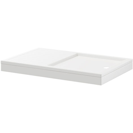 Wholesale Domestic Pearlstone 1400mm x 900mm x 40mm Rectangular Walk In Shower Tray and Plinth