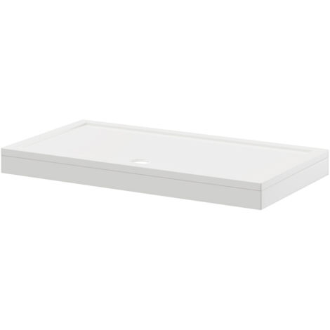 Wholesale Domestic Pearlstone 1500mm x 800mm x 40mm Rectangular Shower Tray and Plinth