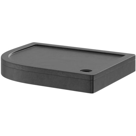 Wholesale Domestic Pearlstone Slate 1000mm x 800mm x 40mm Left Hand Offset Quadrant Shower Tray and Plinth