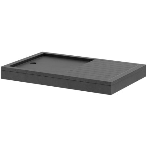 Wholesale Domestic Pearlstone Slate 1400mm x 900mm x 40mm Rectangular Walk In Shower Tray and Plinth