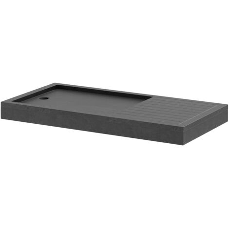 Wholesale Domestic Pearlstone Slate 1600mm x 800mm x 40mm Rectangular Walk In Shower Tray and Plinth