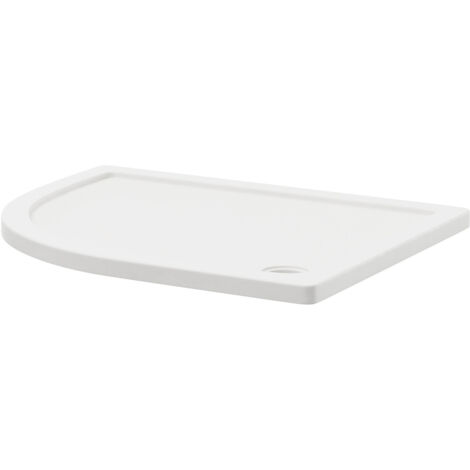 Wholesale Domestic Pearlstone Slip Resistant 1000mm x 800mm x 40mm Left Hand Offset Quadrant Shower Tray