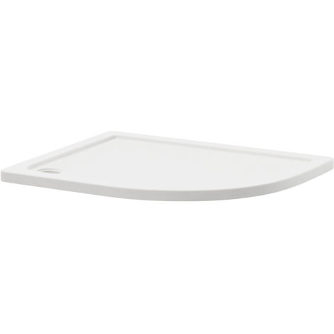 Wholesale Domestic Pearlstone Slip Resistant 1000mm x 800mm x 40mm Right Hand Offset Quadrant Shower Tray