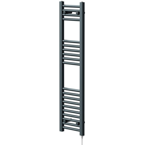 Wholesale Domestic Pizarro Anthracite 1200mm x 300mm Straight Electric Heated Towel Rail