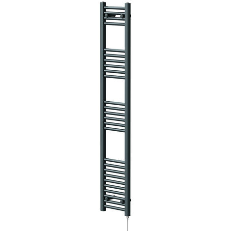 Wholesale Domestic Pizarro Anthracite 1600mm x 300mm Straight Electric Heated Towel Rail