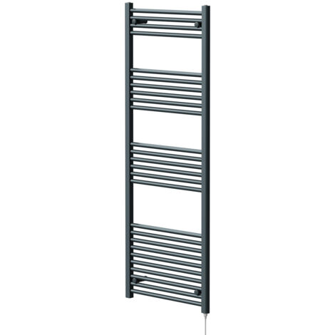 Wholesale Domestic Pizarro Anthracite 1600mm x 600mm Straight Electric Heated Towel Rail