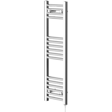 Wholesale Domestic Pizarro Chrome 1000mm x 300mm Straight Electric Heated Towel Rail