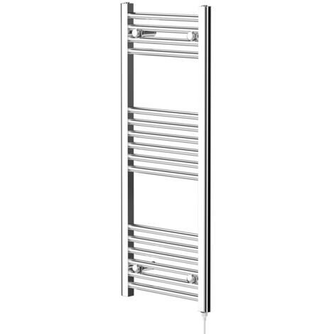 Wholesale Domestic Pizarro Chrome 1000mm x 400mm Straight Electric Heated Towel Rail