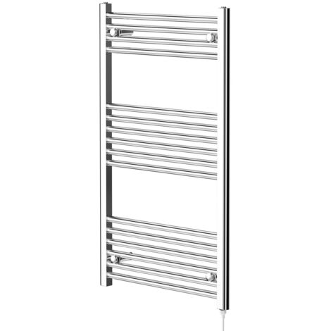 Wholesale Domestic Pizarro Chrome 1000mm x 600mm Straight Electric Heated Towel Rail