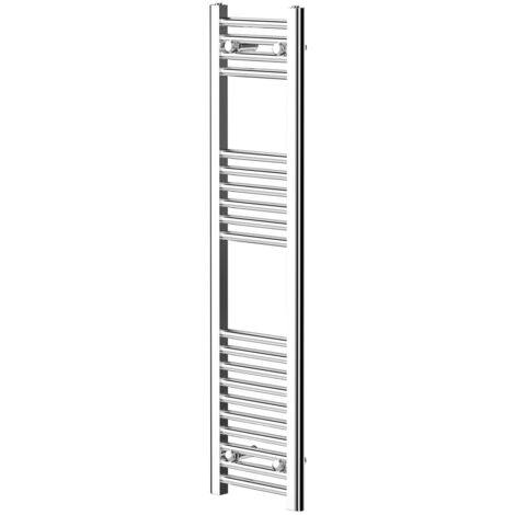 Wholesale Domestic Pizarro Chrome 1200mm x 300mm Straight Heated Towel Rail