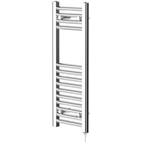 Wholesale Domestic Pizarro Chrome 800mm x 300mm Straight Electric Heated Towel Rail
