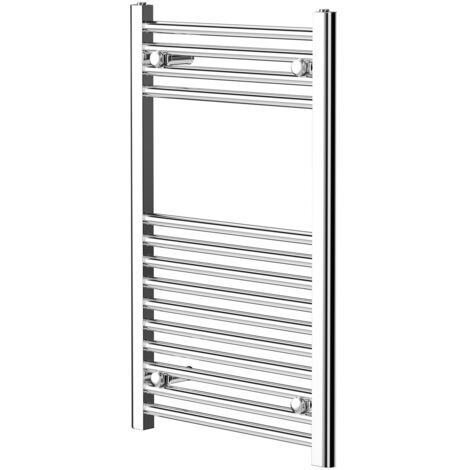 Wholesale Domestic Pizarro Chrome 800mm x 500mm Straight Heated Towel Rail