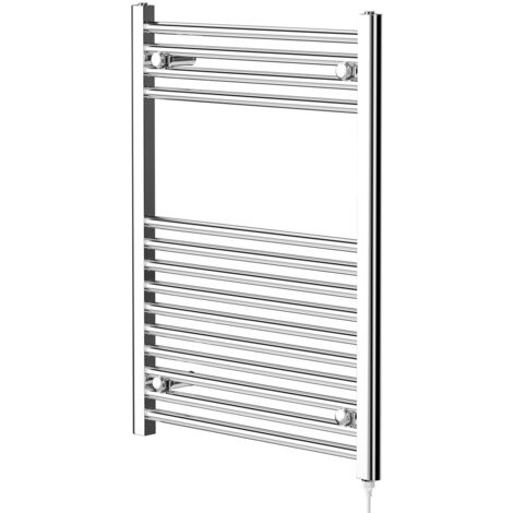 Wholesale Domestic Pizarro Chrome 800mm x 600mm Straight Electric Heated Towel Rail
