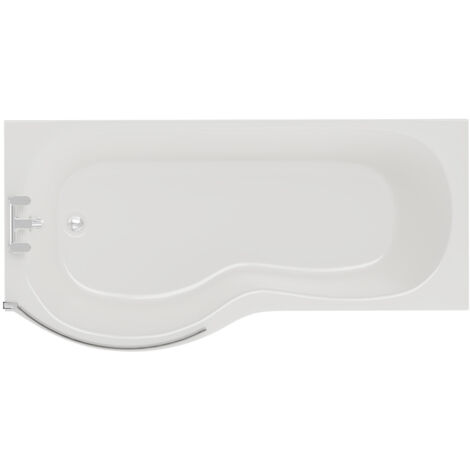 Wholesale Domestic Plage 1500mm Left Hand P Shaped Shower Bath with Bath Screen and Front Bath Panel