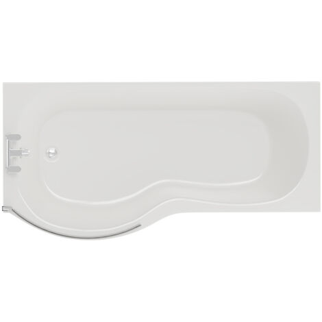 Wholesale Domestic Plage 1700mm Left Hand P Shaped Shower Bath with Bath Screen and Front Bath Panel