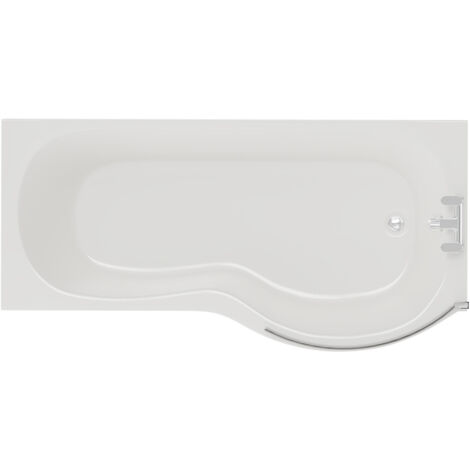 Wholesale Domestic Plage 1700mm Right Hand P Shaped Shower Bath with Bath Screen and Front Bath Panel