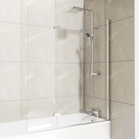 Wholesale Domestic Polished Chrome 1250mm Right Hand Three Panel Infold Bath Shower Screen