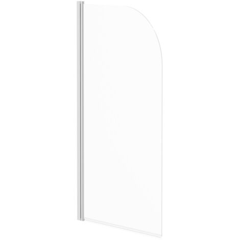 Wholesale Domestic Polished Chrome 770mm Single Section Rounded Corner Bath Shower Screen