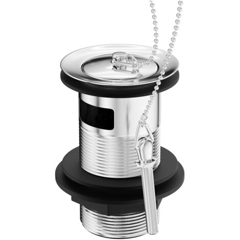 Wholesale Domestic Polished Chrome Traditional Basin Waste and Overflow with Brass Plug and Ball Chain