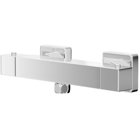 Wholesale Domestic Quattro Polished Chrome Square Thermostatic Bar Shower Valve