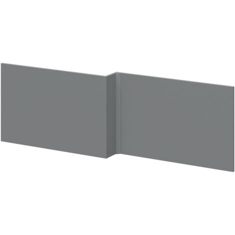 Wholesale Domestic Satin Grey MDF 1700mm L Shaped Front Bath Panel