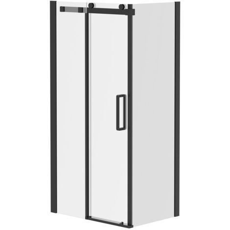 Wholesale Domestic Series 10 Colore Matt Black Roller 1000mm x 700mm Sliding Door Shower Enclosure