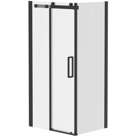 Wholesale Domestic Series 10 Colore Matt Black Roller 1000mm x 760mm Sliding Door Shower Enclosure