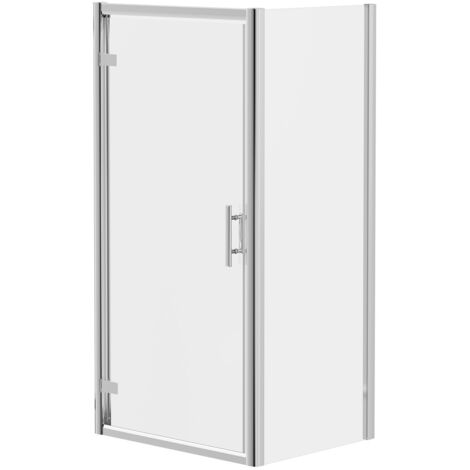 Wholesale Domestic Series 8 Plus Chrome 1000mm x 760mm Hinged Door Shower Enclosure