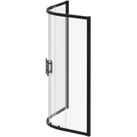 Wholesale Domestic Series 8 Plus Matt Black 1000mm 2 Door Quadrant Shower Enclosure