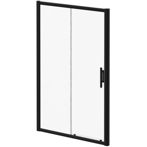Wholesale Domestic Series 8 Plus Matt Black 1200mm Sliding Shower Door