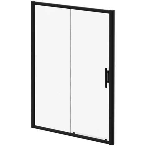 Wholesale Domestic Series 8 Plus Matt Black 1400mm Sliding Shower Door