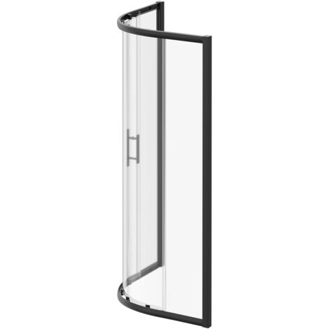 Wholesale Domestic Series 8 Plus Matt Black 900mm 1 Door Quadrant Shower Enclosure