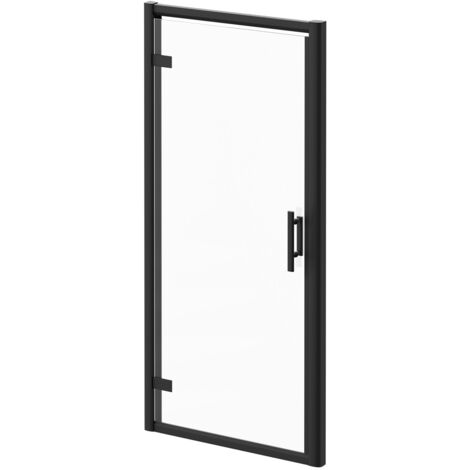 Wholesale Domestic Series 8 Plus Matt Black 900mm Hinged Shower Door