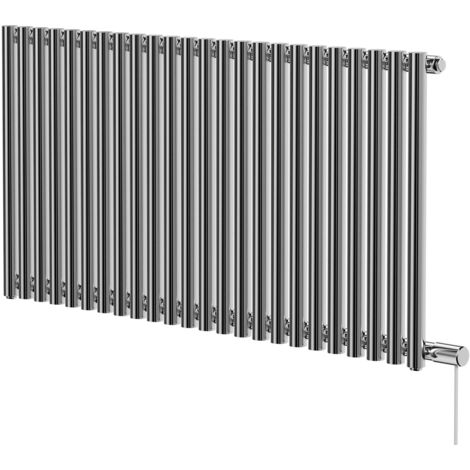 Wholesale Domestic Sinclair Chrome 600mm x 1195mm Horizontal Single Panel Electric Radiator