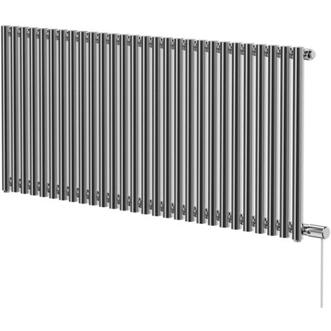 Wholesale Domestic Sinclair Chrome 600mm x 1395mm Horizontal Single Panel Electric Radiator