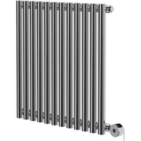 Wholesale Domestic Sinclair Chrome 600mm x 595mm Horizontal Digital Thermostatic Single Panel Electric Radiator