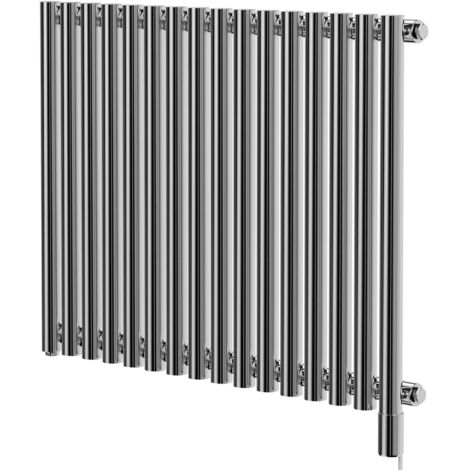 Wholesale Domestic Sinclair Chrome 600mm x 795mm Horizontal Single Panel Electric Radiator