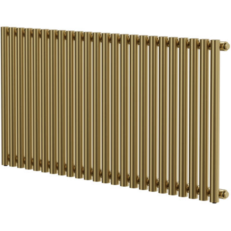 Wholesale Domestic Sinclair Colore Brushed Brass 600mm x 1195mm Horizontal Single Panel Radiator