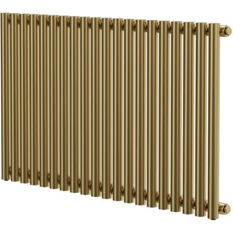Wholesale Domestic Sinclair Colore Brushed Brass 600mm x 995mm Horizontal Single Panel Radiator