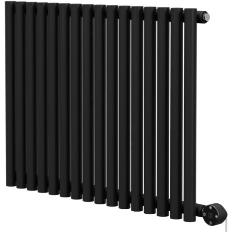 Wholesale Domestic Sinclair Colore Matt Black 600mm x 795mm Horizontal Digital Thermostatic Single Panel Electric Radiator