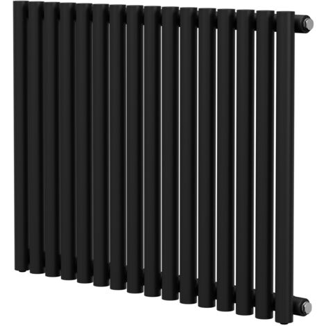 Wholesale Domestic Sinclair Colore Matt Black 600mm x 795mm Horizontal Single Panel Radiator
