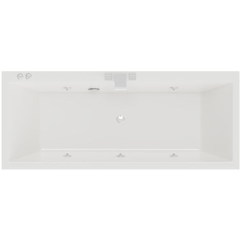 Wholesale Domestic Slim Edge 1700mm x 700mm 6 Jet Chrome V-Tec Double Ended Whirlpool Bath
