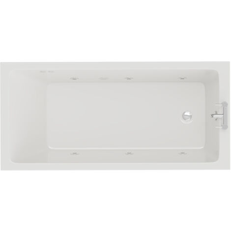Wholesale Domestic Slim Edge 1700mm x 800mm 6 Jet Chrome Flat Jet Single Ended Whirlpool Bath
