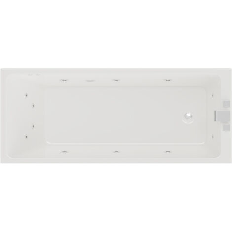 Wholesale Domestic Slim Edge 1800mm x 800mm 12 Jet Chrome Flat Jet Single Ended Whirlpool Bath