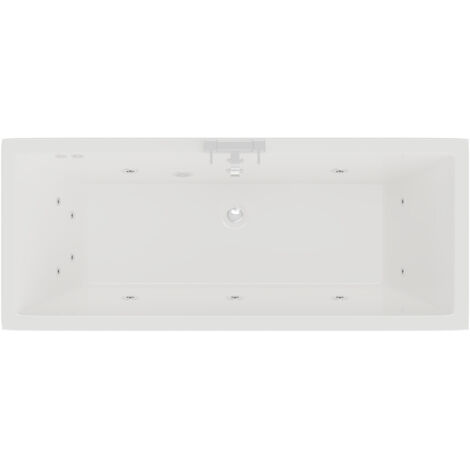 Wholesale Domestic Square 1700mm x 750mm 12 Jet Chrome Flat Jet Double Ended Whirlpool Bath