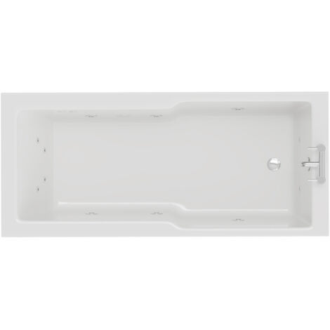 Wholesale Domestic Square 1700mm x 750mm 12 Jet Chrome Flat Jet Single Ended Whirlpool Bath