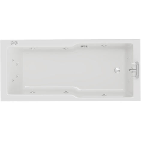 Wholesale Domestic Square 1700mm x 750mm 12 Jet Chrome V-Tec Single Ended Whirlpool Bath