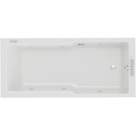 Wholesale Domestic Square 1700mm x 750mm 6 Jet Chrome V-Tec Single Ended Whirlpool Bath