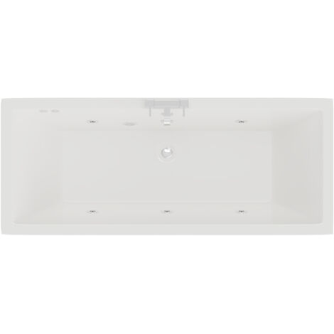 Wholesale Domestic Square 1800mm x 800mm 6 Jet Chrome Flat Jet Double Ended Whirlpool Bath
