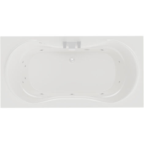 Wholesale Domestic Strata Duo XL 1800mm x 900mm 12 Jet Chrome Flat Jet Double Ended Whirlpool Bath